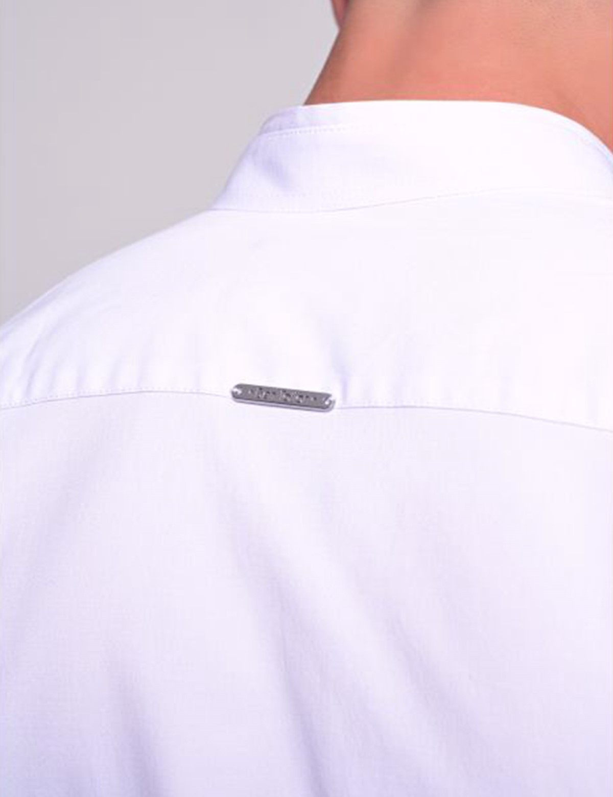 Ben Tailor ανδρικό λευκό πουκάμισο με μάο γιακά 0589W φωτογραφία